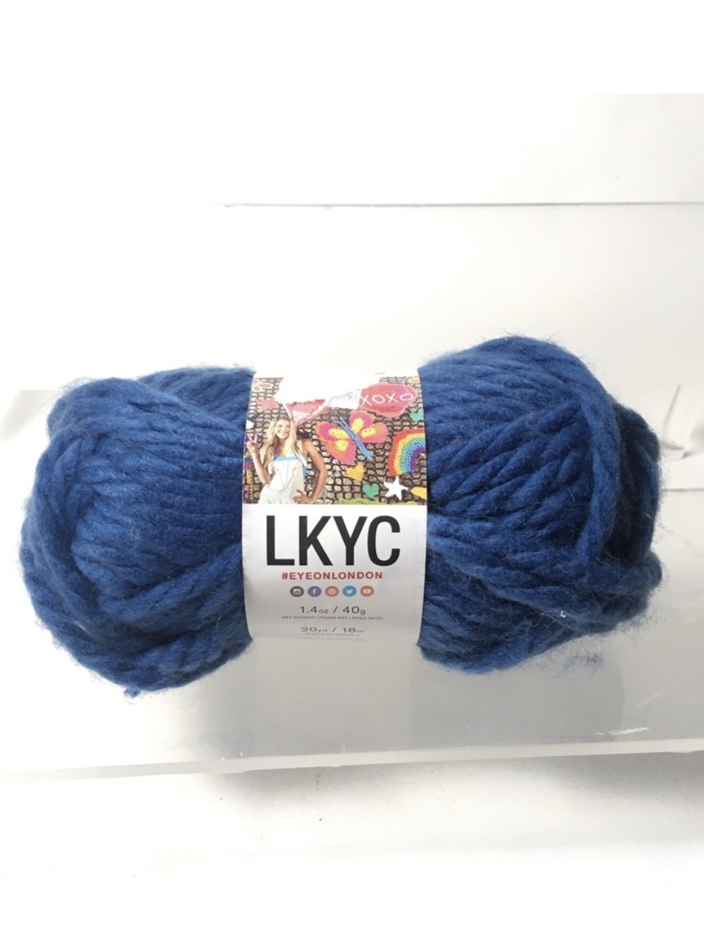 LKYC Yarn London Kaye Eye On London 6 Super Bulky 111 Moody Blue Lot 12813